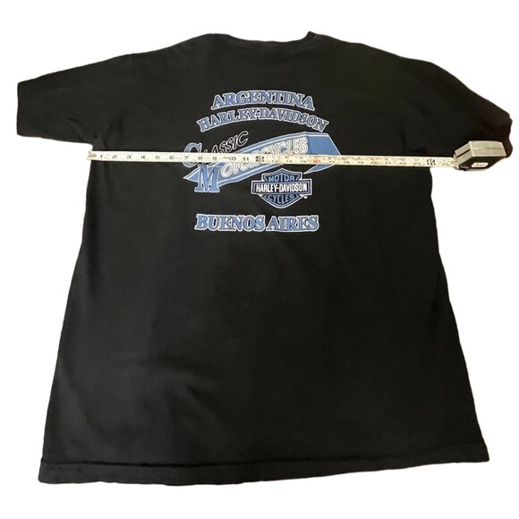 Harley-Davidson Motorcycles Buenos Aires Argentina 2XL XXL Men's Black & Blue Lo - Picture 5 of 7